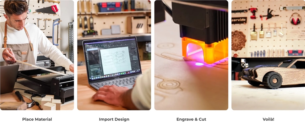 Process of Lazervida 10W Diode Laser Cutter Process of Lazervida 10W Diode Laser Cutter