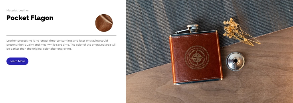 Lazervida 10W Diode Laser Cutter can engraving on pocket flagon Lazervida 10W Diode Laser Cutter can engraving on pocket flagon