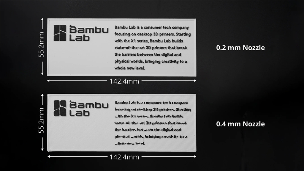 0.2 和 0.4mm的解析度比較 0.2 和 0.4mm的解析度比較