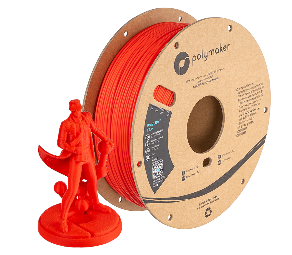Polylite PLA 系列 - 紅色列印成品