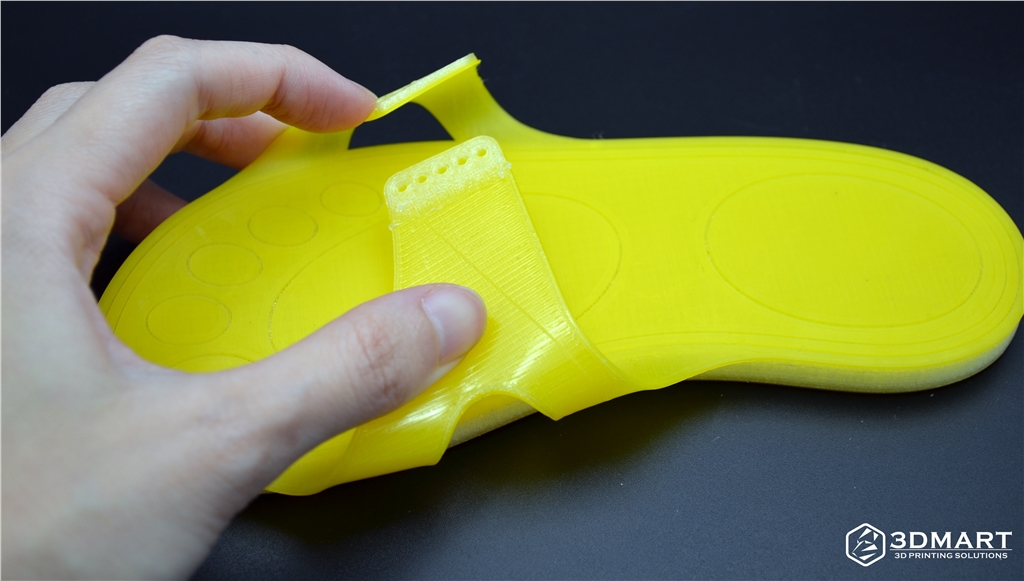 Lulzbot 3D列印機(jī), NinjaFlex, 3D列印彈性線材, 拖鞋彎曲