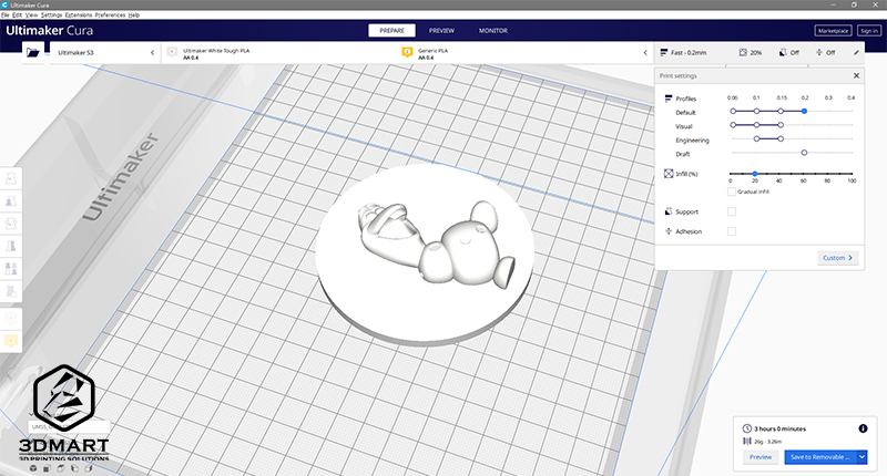 Olaf_model_in_ultimaker_cura